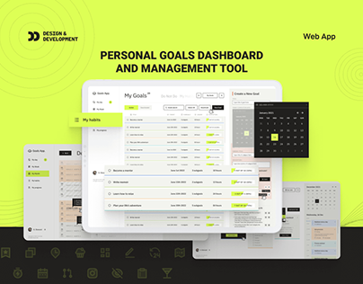 Personal goals dashboard and management tool