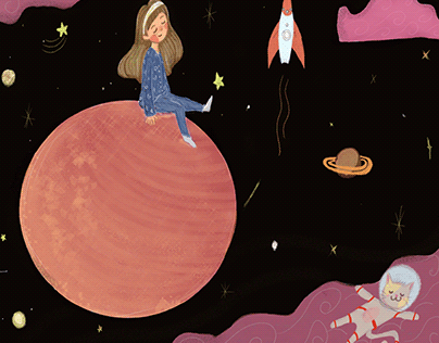 Little girl in the stars