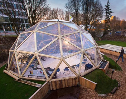 Geodesic Dome for GreenLivingLab Amsterdam