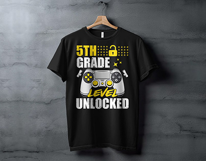 5th Grade Level Unlocked Video Gamer Boy T-shirt