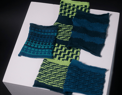 Geometric Glitch: machine knit sweater