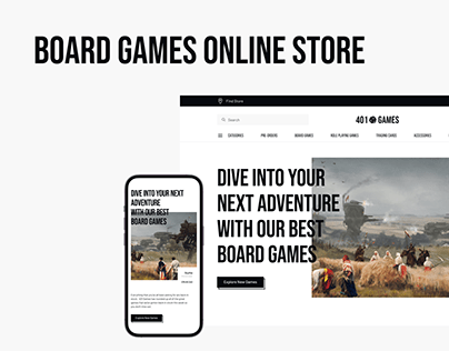 Board Games Ecommerce Redesign