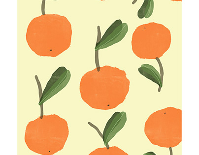 Estampado de frutas naranja