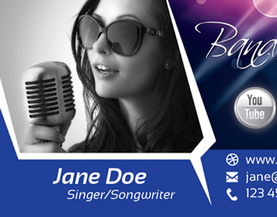Singer/Songwriter Business Card Template
