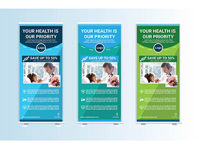 Medical Rollup Banner Design Template