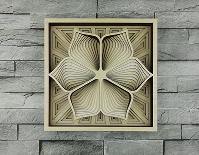 Layered Mandala SVG, Laser cut file, 3D Flower