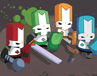 Releitura Banner do jogo Castle Crashers (Vetorização)