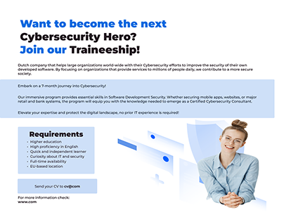 Cybersecurity Internship Poster A4 format