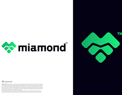 M letter Modern Miamond Logo Design