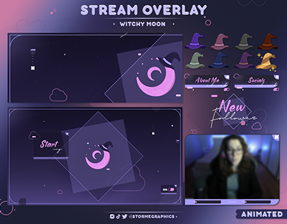 WITCHY MOON STREAM OVERLAY ~ FREE VERSION AVAILABLE