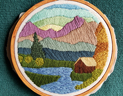 Bob Ross Embroidery Hoop
