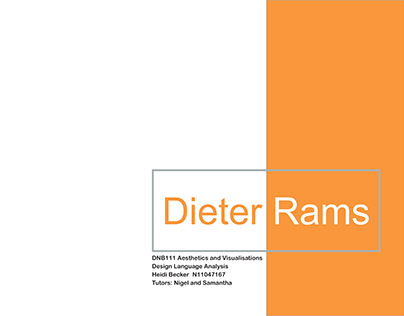 DNB111 Dieter Rams Design Language Analysis