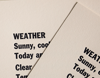 The Weather Letterpress Sketchbook