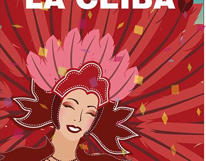 Ilustración publicitaria de el carnaval de La Ceiba