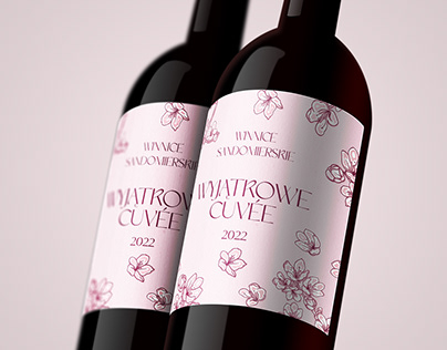 Pink Wine Label Design