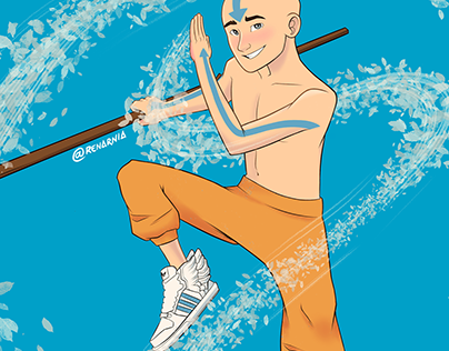 Aang from “Avatar - The Last Airbender”, fanart