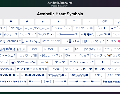 Aesthetic Heart Symbols & emoji