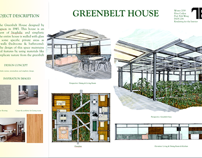 Rendering and Drafting of Greenbelt House