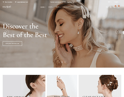 Shopify Ecommerce modern Jewelry website Shopify Expert