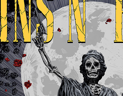 Guns n' Roses - Official Poster Design - Madrid