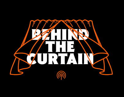 Behind The Curtain podcast branding
