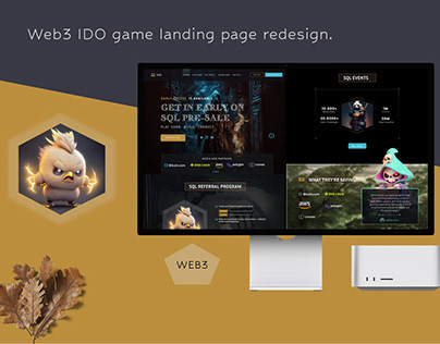 Web3 IDO game website design.