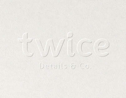 Twice Details Brand Identity