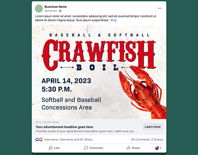 Event Graphic for Crawfish Boil