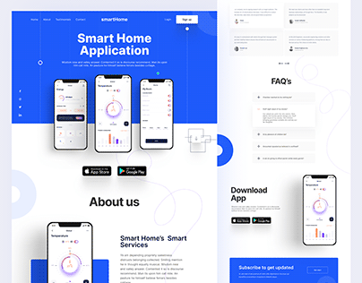Smart Home Application Landing Page