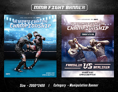UFC & MMA Sports Banner for social Media Posting & Web
