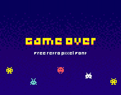 Game Over Retro pixel Font Free