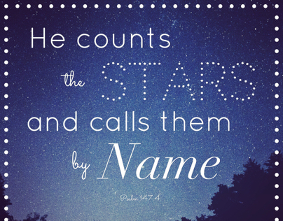 He names the stars