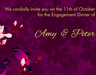 Save The Date & Invite for an Engagement Dinner