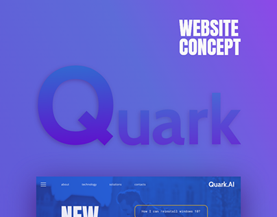 Quark.Ai website concept