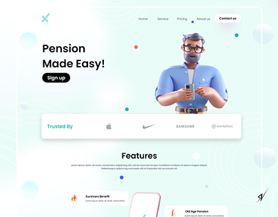 Website Ui Design Concept for a Pension Brand