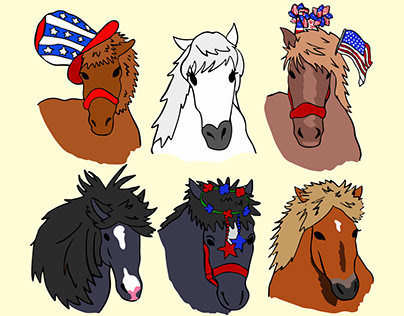 Icelandic Horse Illustrations