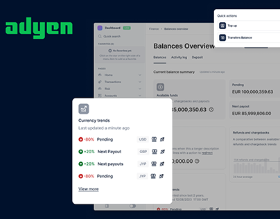 Adyen: Designing key financial dashboard