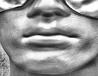 Photographie macro visage gris mannequin de cire