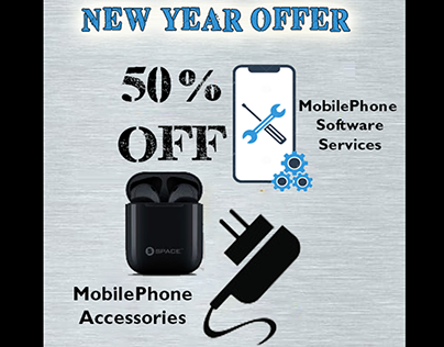 New Year Offer post for mobile shop client