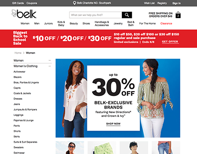 Belk.com - Style Guide, Spec Guide, Wire Frames, Comps.