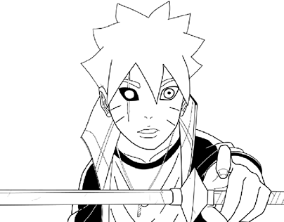 naruto and boruto Coloring Page - Anime Coloring Pages