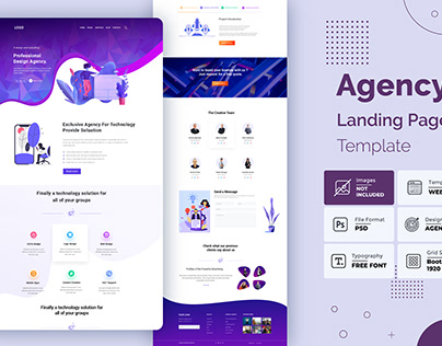 Agency landing page template