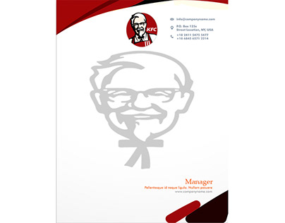 KFC letterhead