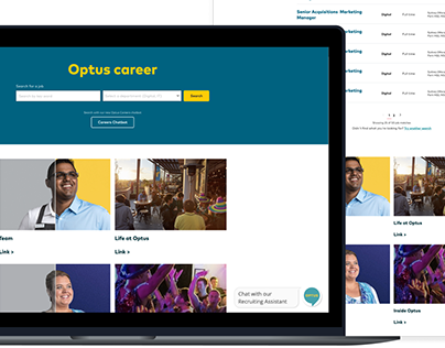 UX/UI - Optus careers page