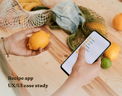 Recipe app UX/UI case study