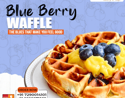 Blue Berry Waffle Social Media Post