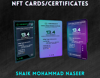 3d NFT Cards/NFT Certificates