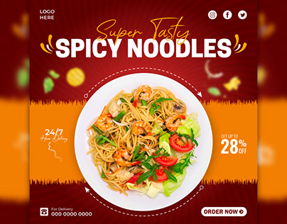 Noodles Social Media Post Design