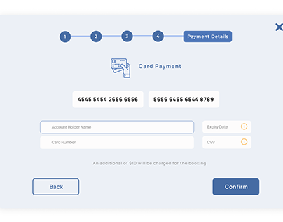 Card payment screen