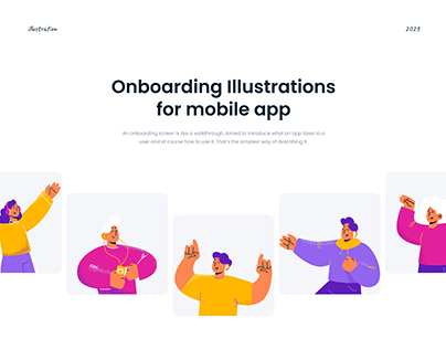 Onboarding Illustrations for mobile app